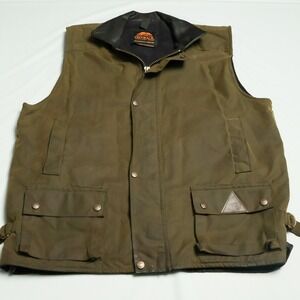 Outback Survival Gear Vest Oilskin Fleece Lined Australia Hunting Heavy Men XL